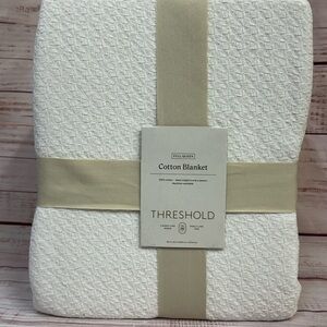 Threshold Cotton Blanket White Full/Queen 90x92"  Lightweight - BRAND NEW